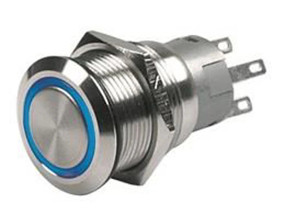 CZone Push Button Momentary ON/OFF with Blue LED, 3.3V